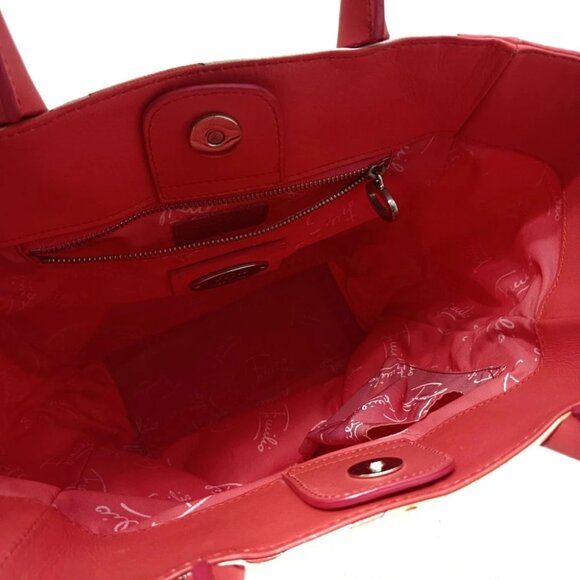 EMILIO PUCCI - Pink Light Pink White Coated Canvas Leather Tote Bag - Picture 14 of 14